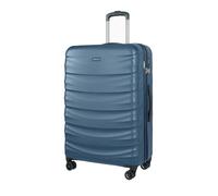 PUCCINI Polycarbonat Koffer Valencia Hartschalenkoffer Trolley Leicht Reisekoffer mit Zwillingsrollen M-L-XL (Dunkelblau, XL)