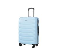 PUCCINI Polycarbonat Koffer Valencia Hartschalenkoffer Trolley Leicht Reisekoffer mit Zwillingsrollen M-L-XL (Blau, L)