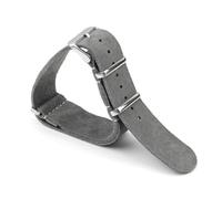 PUCHEN Weiches Wildleder-Armband, 18mm, 20mm, 22mm, 24mm, Nato-Uhrenarmband, Herrenuhr-Zubehör, Grau, 20mm