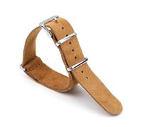 PUCHEN Weiches Wildleder-Armband, 18mm, 20mm, 22mm, 24mm, Nato-Uhrenarmband, Herrenuhr-Zubehör, Hellbraun, 24mm