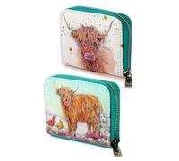 Puckator Jan Pashley Highland Coo Cow Geldbörse mit Reißverschluss, klein, gemischt, S, Klassisch