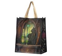 Puckator Lisa Parker Wiederverwendbare Einkaufstasche mit Absinth-Katze, Schultertaschen, Handtaschen für Damen, Canvas-Tragetaschen für Damen, Einkaufshandtasche, große Damentaschen, ästhetische
