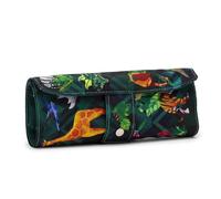 Puckator Schreibwaren-Set mit Federmäppchen aus Leinen, 8 Stück, recycelte Materialien - Animal Kingdom, Mehrfarbig, Rollmäppchen