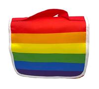 Kosmetiktasche mit Haken zum Aufhängen - Regenbogen, Regenbogen, 25x17x10cm, Kosmetiktasche, weich, für unterwegs, mit Klettverschluss und Haken zum Aufhängen
