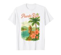 Puerto Rico Coastal Fort Tropical Island Grafik T-Shirt