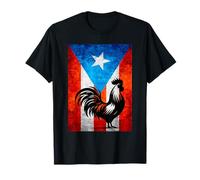 Puerto Rico-Flagge Puertorican Rooster Gallero Design für Herren T-Shirt
