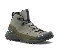 Salewa Puez Leather Mid Powertex Wanderschuhe grau/schilfgrün - 39