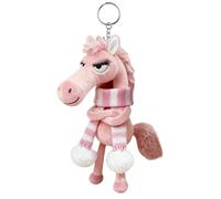 Pufei Cute Animal Key Ring Decor Multi-Purpose Lovely Arrogance Horses Keychain Doll Lucky Horse Pendant for Backpack Decorations