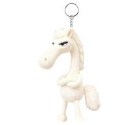 Pufei Cute Animal Key Ring Decor Multi-Purpose Lovely Arrogance Horses Keychain Doll Lucky Horse Pendant for Backpack Decorations