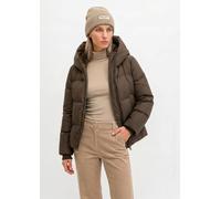 Puffer-Daunenjacke mit Kapuze regular braun 38