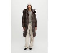 Puffer-Daunenmantel mit Kapuze regular braun 44