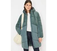 CECIL Puffer Mantel mit Cordmix ice hill green S
