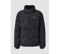 Pufferjacke mit All-over-Print und Cord-Innenkragen L schwarz 2171055.99A6.L