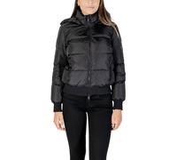 Armani Exchange Damen Icon Project Logo Patch Kurze Länge Jacke Schwarz L, Schwarz, 42