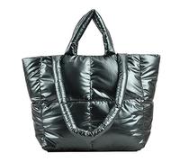 Puffy Tote Bag Gepolsterte Puffy Tote Gitter Handtaschen für Frauen Große Puffer Tote Bag Schultertasche Puffer Luxus Taschen, Grün , 15.7 x 5.5 x 10.2 inches