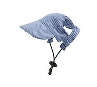 Pugermering Baseball Cap Hund Cord Sonnenhut mit Verstellbarem Riemen Ohröffnungen Und Visier Schützt vor Strahlung für Outdoor-aktivitäten Spaziergänge, blau XS