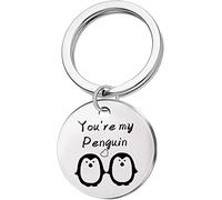 PULABO Mode Edelstahl Du bist mein Pinguin Schlüsselanhänger Schlüsselanhänger Schlüsselanhänger Paar Geschenk bequem