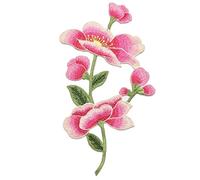 PULABO Stickerei Lotus kleine Patch nähen Eisen auf Abzeichen Tasche Kleidung Stoff Patches Applique DIY Nähen Aufkleber Handwerk (Pink) bequem und praktisch beliebt