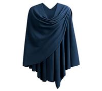PULI Damen Poncho Schal Cashmere Feeling Strick Cape Cardigan Für Frauen Geschenk Für Mutter