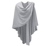 PULI Damen Poncho Schal Cashmere Feeling Strick Cape Cardigan Für Frauen Geschenk Für Mutter
