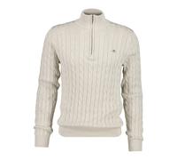 Pull 1/2 Zip Zopfstrick Gant Marron M