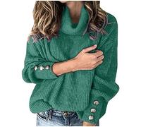 Pulli Damen, Strickpullover Sweater Rollkragen Pullover Kuscheliger Jumper Strick Pulli Sweatshirt Hoher Kragen Pullover Langarm Winter Winterpullover Elegante