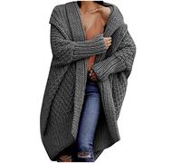 Pulli Lang Strickjacke Elegant Damen Strickmantel Cardigan Pullover Herbst Winter Lässige Mode Einfarbig Winterjacke Coats Warm Offen Strickjacken Outwear Langarm Grobstrickjacket Outerwear Oberteile