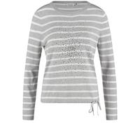 GERRY WEBER Collection - PULLOVER 1/1 ARM silver grey / offwhite stripe - Gr. - 38