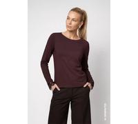 monari - Langarmshirt mit Spitzenborte black coffee - Gr. - 36