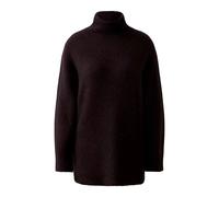 Oui Strickpullover in Überlänge in Dunkelbraun, Größe 40