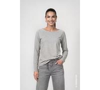 monari - Basic-Langarmshirt light grey melange - Gr. - 40
