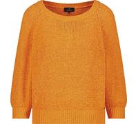 Strickpullover MONARI "Pullover Basic Bändchen", Damen, Gr. 44, aperitif, Strick, Obermaterial: 77% Baumwolle, 23% Polyamid, unifarben, regular fit taillenbedeckt, U-Boot-Ausschnitt, Raglanärmel Stric