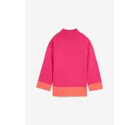 Strickpullover BONPRIX "Pullover", Damen, Gr. 48/50 (XL), rosa (pinklady, neonorange), Obermaterial: 100% Polyacryl, oversize, Pullover Strickpullover, aus Polyacryl, mit Stehkragen, Oversize Passform