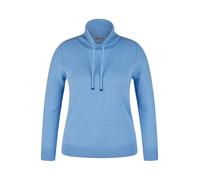 Strickpullover RABE, Damen, Gr. 50, blau (ozean), Strick, Obermaterial: 50% Wolle, 30% Polyamid, 20% Modal, unifarben, gerade hüftbedeckend, Rundhals, Bündchen, Pullover Strickpullover, mit Stehkragen