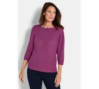 Pullover aus Baumwolle mit 3/4-Ärmeln lila 44