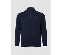 Pullover aus Strukturstrick mit Troyer-Kragen XXL blau 2174099.5978.XXL