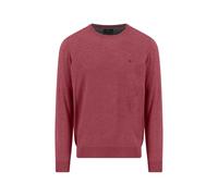 Fynch-Hatton Woll-Pullover Herren Merino mit Cashmere-Anteil Rundhals Himbeer L