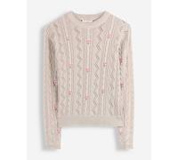 Pullover - Blumen - Beige S