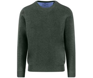 Pullover - Casual Fit - Rundhals-Ausschnitt - dunkelgrün Fynch-Hatton