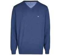 Pullover - Casual Fit - V-Ausschnitt - dunkelblau Fynch-Hatton