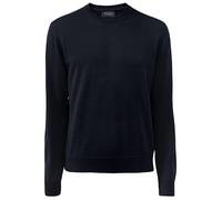 Pullover - Classic Fit - Rundhals - Merinowolle - navy MAERZ Muenchen