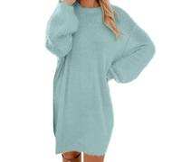 Pullover Damen Komfortabel Weich Strickkleid Damenpullover Winddicht Wärmend Pulloverkleid Pullover Langarm Oversize Sweatshirt Strickpullover Herbst Elegant Longpullover