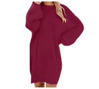 Pullover Damen Komfortabel Weich Strickkleid Damenpullover Winddicht Wärmend Pulloverkleid Pullover Langarm Oversize Sweatshirt Strickpullover Herbst Elegant Longpullover