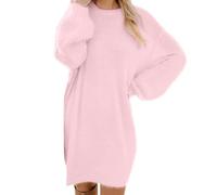 Pullover Damen Komfortabel Weich Strickkleid Damenpullover Winddicht Wärmend Pulloverkleid Pullover Langarm Oversize Sweatshirt Strickpullover Herbst Elegant Longpullover