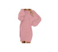 Pullover Damen Longpullover Damen Oversize Sweatshirt-Kleid Lose Langarm Winterkleid mit Fledermaus, Warme Pulloverkleid SchöNe Pullis BeiläUfige Rundhals Elegante Pullover Modische Shirtkleid
