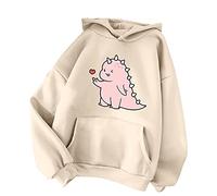 Pullover Damen Mädchen Kawaii Hoodie Herbst Winter Warm Kapuzenpullover Cartoon Motiv Damen Pullis Sweatshirt mit Kapuze Lose Oberteile Jumper