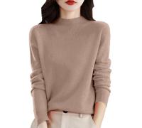 Pullover Damen Rollkragenpullover Basic Baumwoll Einfarbig Strickpullover Leicht Gestrickte Pulli Dünn Herbst Winter Sweater Warm Winterpullover Wollpullover Kaschmir Sweater Strickpulli
