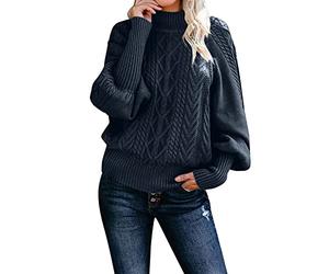 Pullover Damen Rollkragenpullover, Pullover Rollkragen Damen Strickpullover Rollkragen Pullover Stricken Pulli Grobstrickpullover Langarm Oberteile Dünne Pullover Damen Langa Pullover Lang
