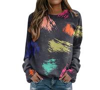 Pullover Damen sexy schwarz Sweatshirts Damen XXL Hoodie Essentials Damen leuchtende Jacke Damen Holo Mantel beige Damen Winter Langarmshirt Damen v Ausschnitt schwarz Basic Weihnachts Langarm Shirt