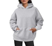 Pullover Damen Sweatshirt Oversize Hoodie Casual Weich Winter Langarm Kapuzenpullover Freizeit Sport Fitness Outdoor Fleece Pulli Teenager Mädchen Oberteile Langarmshirt Tops für Frauen Streetwear